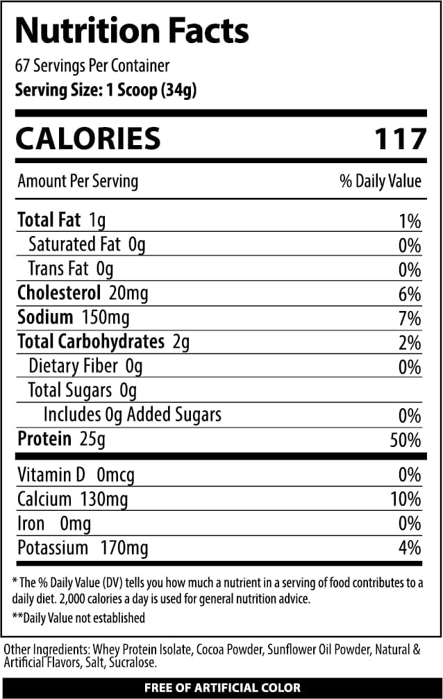 Alpha Supps ISO Chocolate Cake Whey Protein Isolate Powder - 5 lb, 25g Per Serving, Supports Muscle Growth, Low Carb & Gluten Free