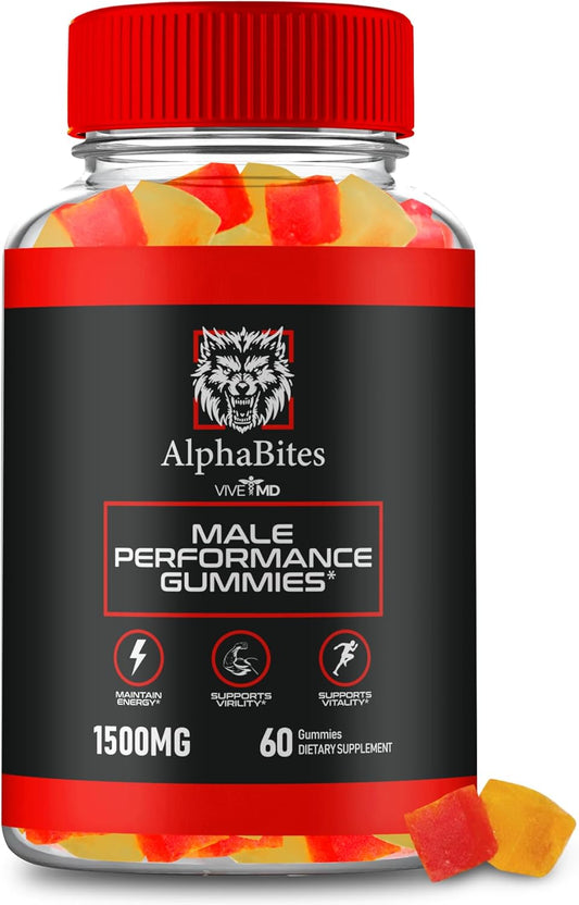 AlphaBites Advanced Formula Gummies for Muscle Growth and Health Support - 60 Count