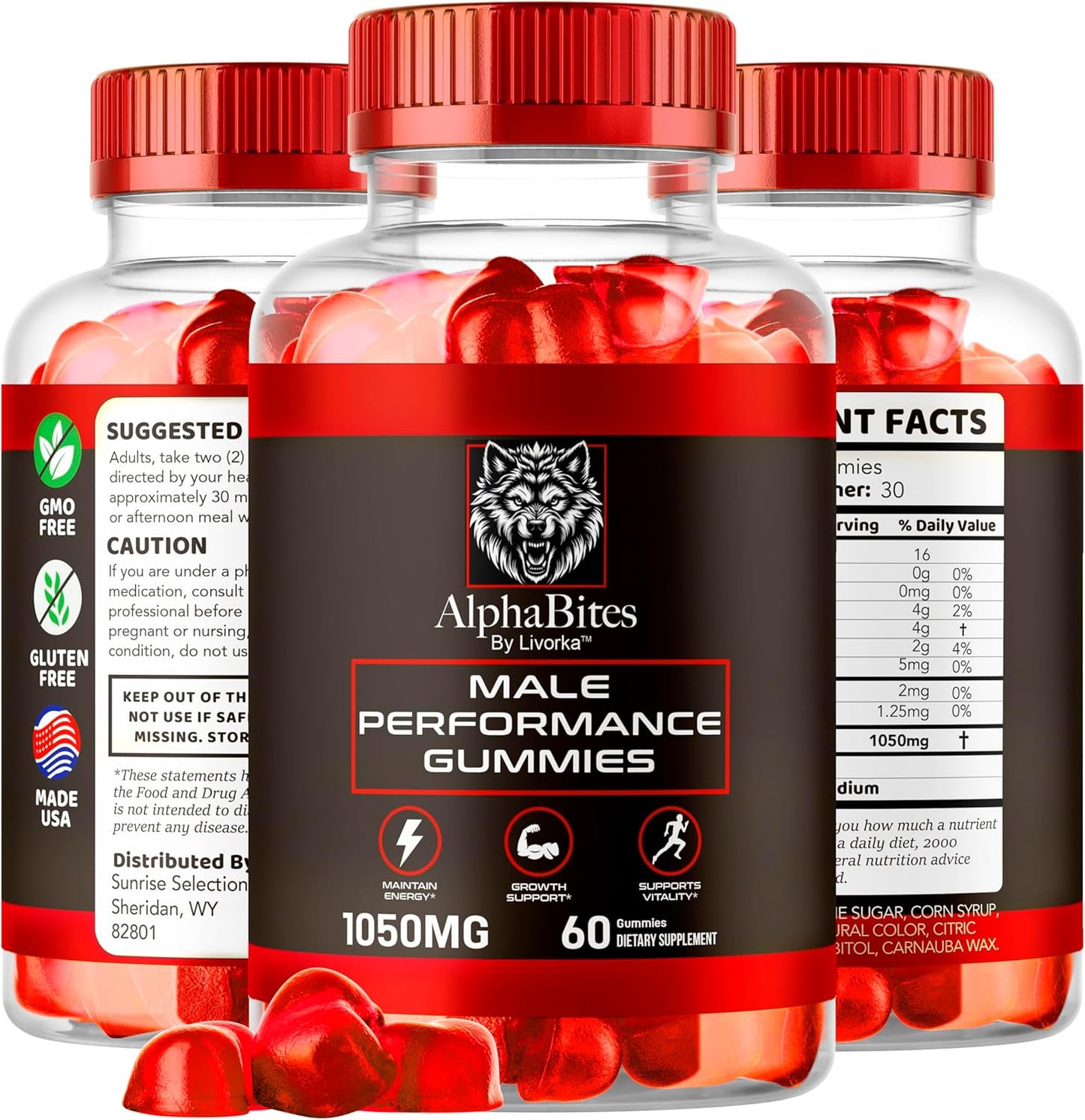 AlphaBites Gummies for Men - 2 Pack with 120 Gummies for 2 Months Supply and Reviews