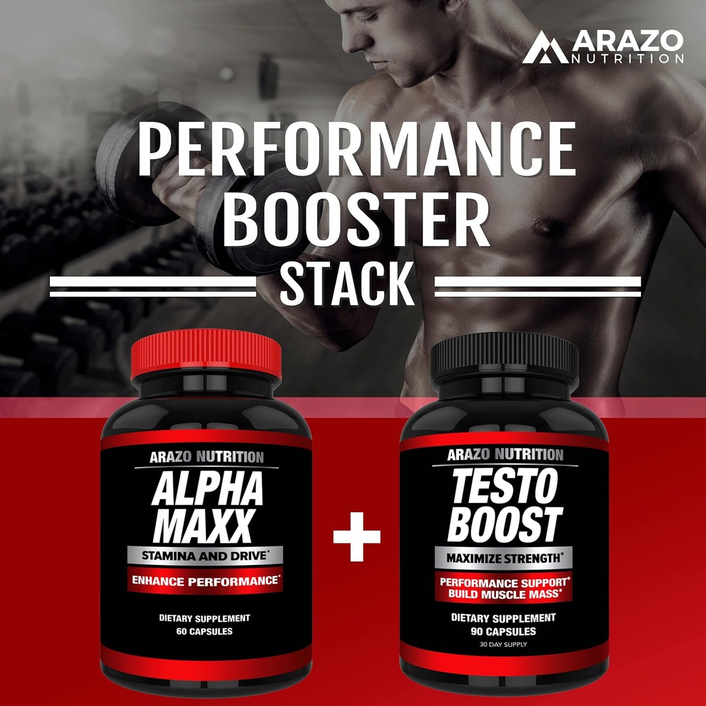 Alphamaxx Health Supplement - Ginseng, Muira Puama, Tribulus - 60 Herbal Pills by Arazo Nutrition