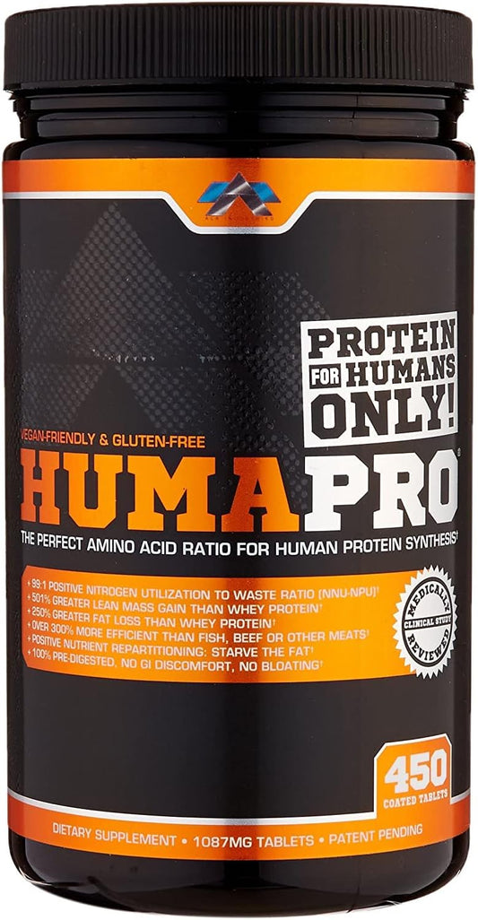 ALR Industries Humapro Amino Acids Tablets | 99% Utilization for Lean Muscle | Vegan & Gluten-Free | 450 Tablets / 90 Servings