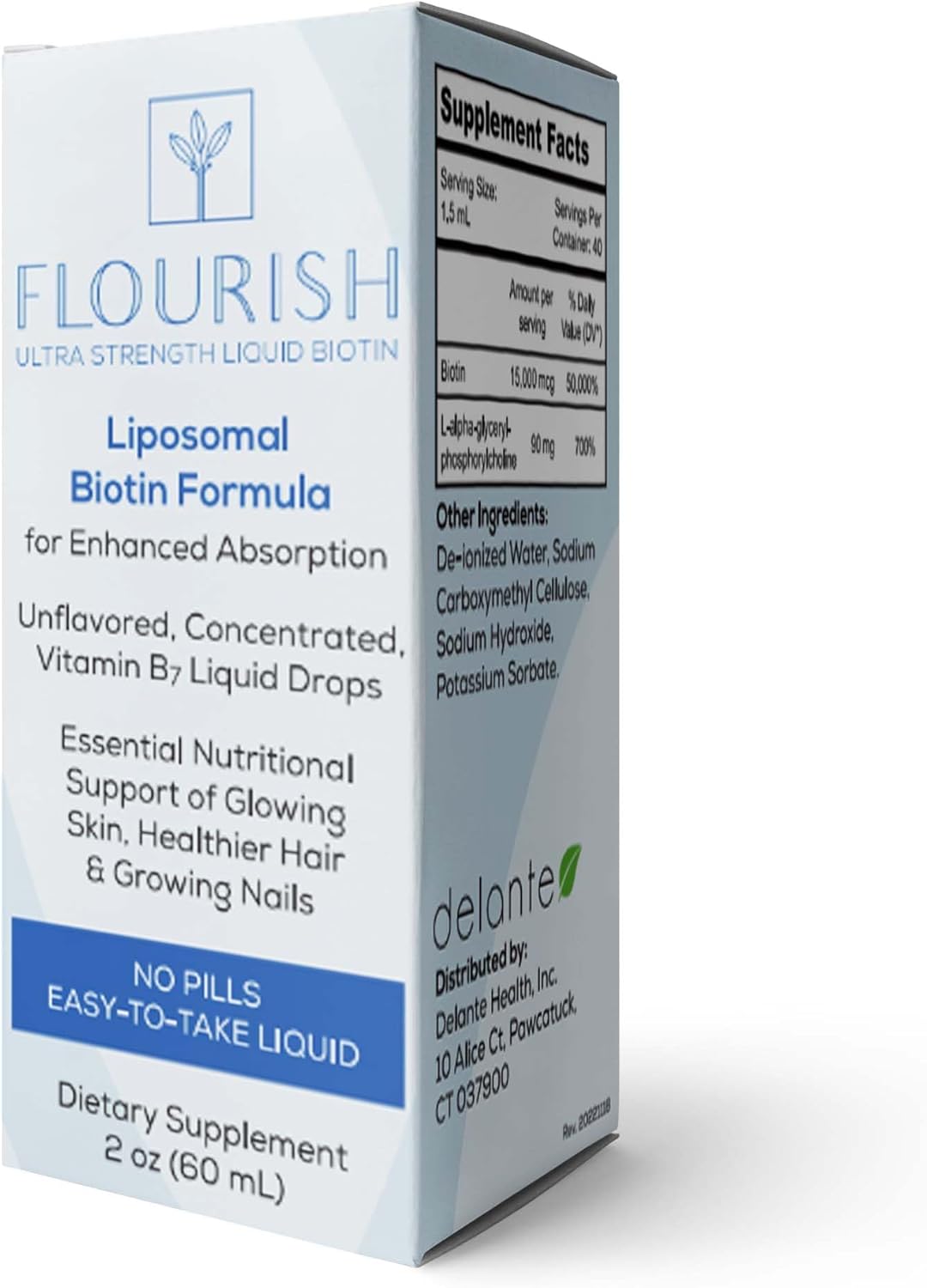 AltMedBrands Solace Nutrition - Ultra-Strength Biotin Liquid Vitamin Supplement for Hair, Skin, and Nails, Unflavored Hair Growth Formula, 15,000 mcg, 2fl oz