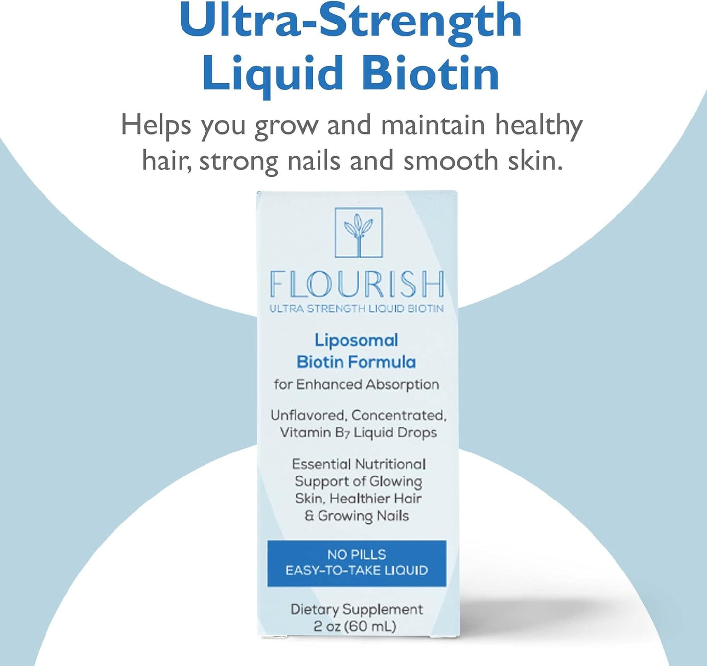 AltMedBrands Solace Nutrition - Ultra-Strength Biotin Liquid Vitamin Supplement for Hair, Skin, and Nails, Unflavored Hair Growth Formula, 15,000 mcg, 2fl oz