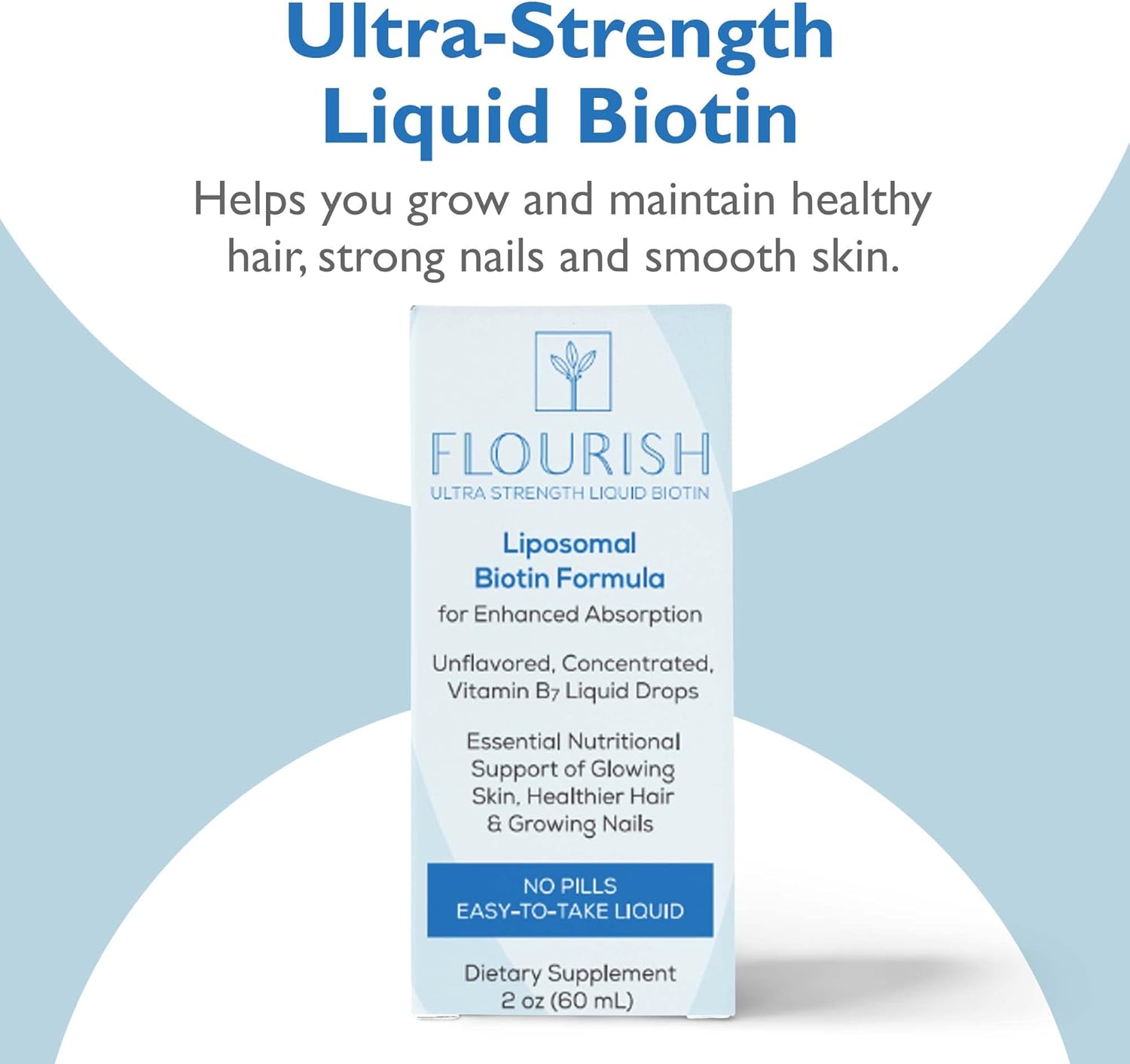 AltMedBrands Solace Nutrition - Ultra-Strength Biotin Liquid Vitamin Supplement for Hair, Skin, and Nails, Unflavored Hair Growth Formula, 15,000 mcg, 2fl oz