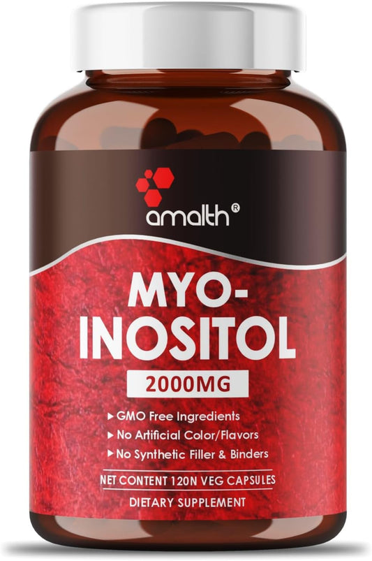 AMALTH Myo-Inositol Capsules for Hormone Balance & Ovarian Health - 120 Capsules