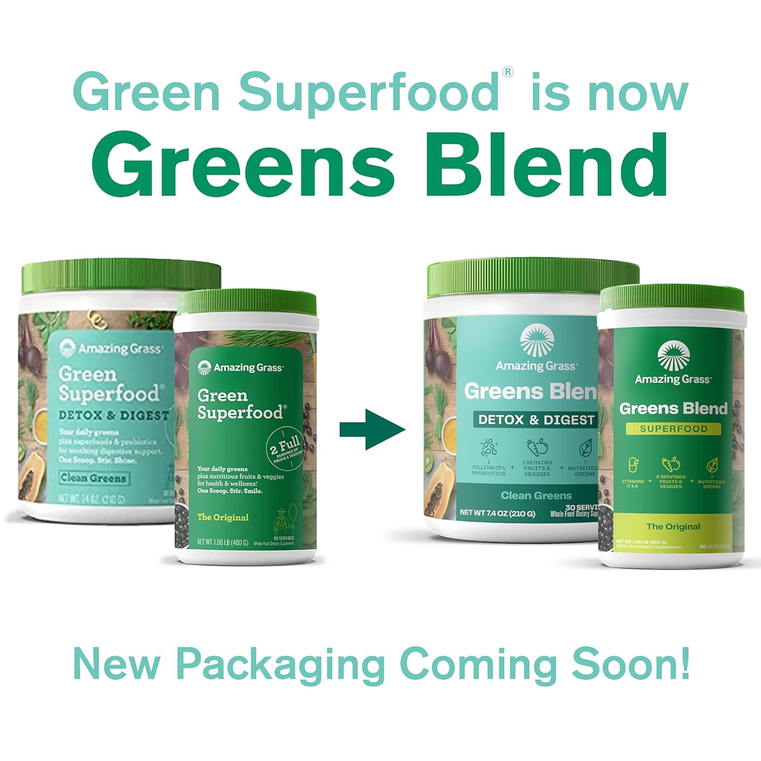 Amazing Grass Greens Blend Superfood and Detox & Digest Combo Pack for Ultimate Health Benefits