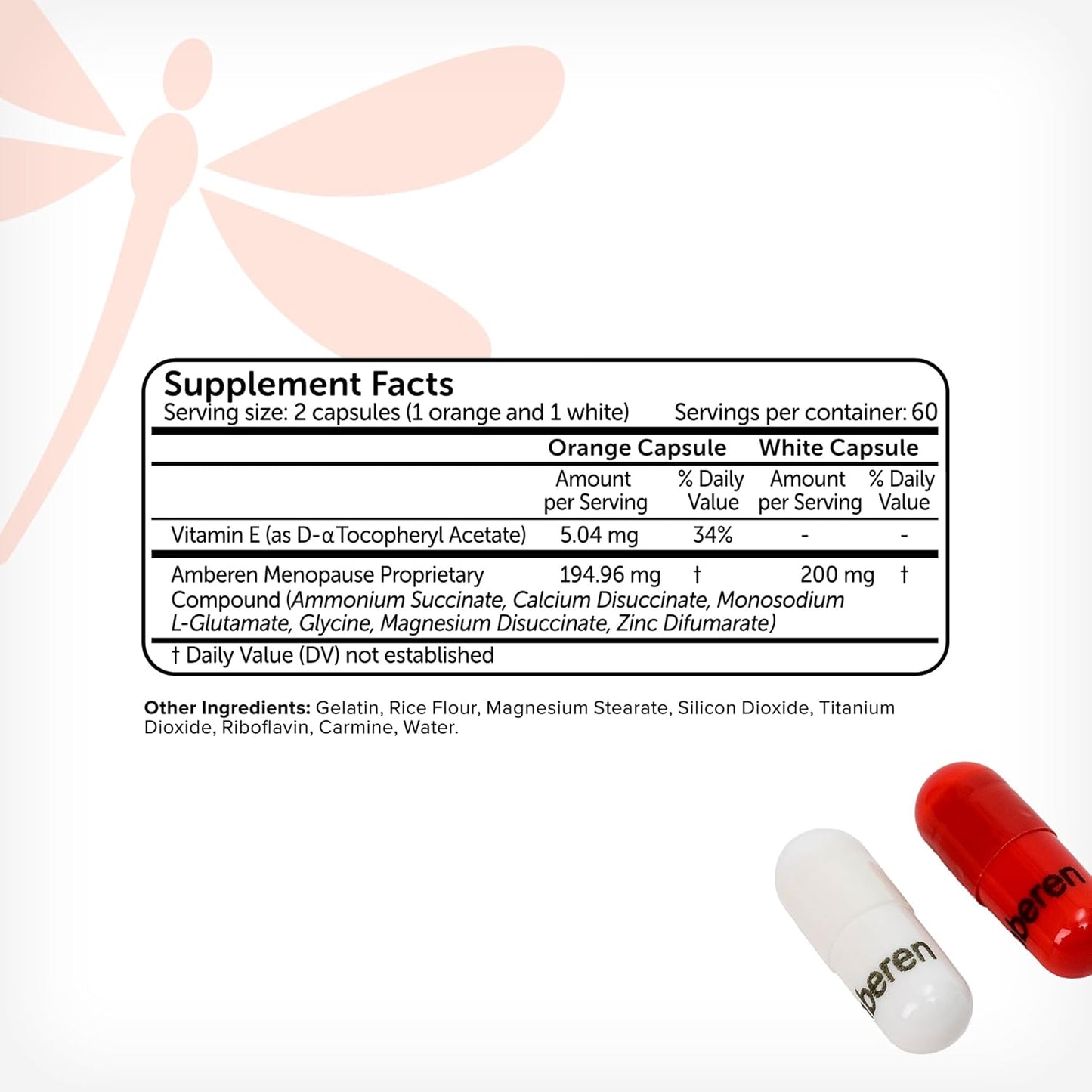 Amberen Menopause Relief - Clinically Proven to Alleviate 12 Symptoms, Including Hot Flashes and Mood Swings. 2 Month Supply.