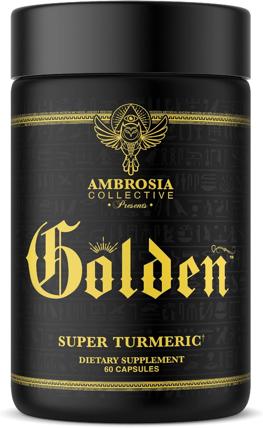 Ambrosia Golden Super Turmeric Capsules | High Absorption Curcumin | Gut & Brain Health Support | Joint Care | 765mg Curcuminoids | 60 Veg Caps (30 Days)