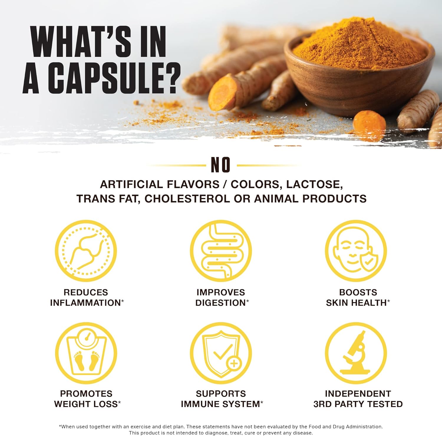 Ambrosia Golden Super Turmeric Capsules | High Absorption Curcumin | Gut & Brain Health Support | Joint Care | 765mg Curcuminoids | 60 Veg Caps (30 Days)