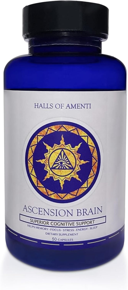 Amenti Halls Ascension Brain Nootropic Supplement 50 Capsules - Boost Cognitive Function