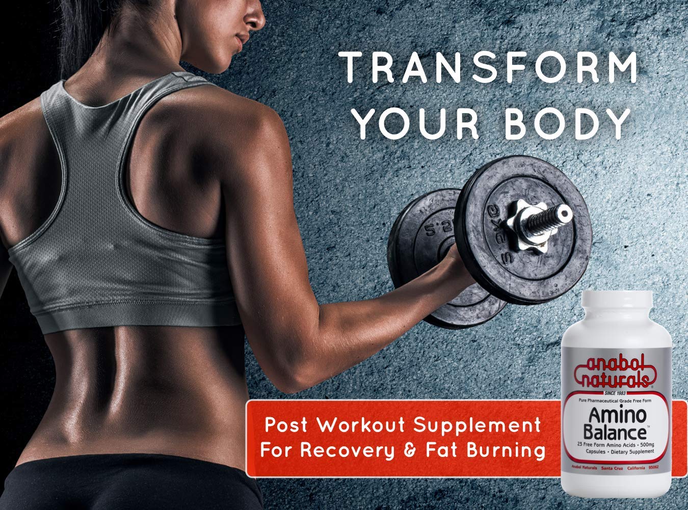 Amino Balance 120 caps by Anabol Naturals - Energy Supplement with BCAA's and Essential Amino Acids for Sports Nutrition and Muscle Recovery