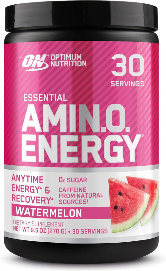 Amino Energy Pre-Workout Powder with Green Tea, BCAA, Amino Acids, Green Coffee Extract - Watermelon Flavor, 30 Servings - Keto Friendly