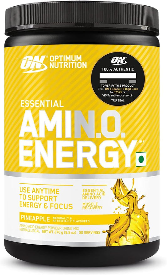 Amino Energy Pre Workout Powder with Green Tea, BCAA, Amino Acids - Pineapple Flavor, Keto Friendly - 30 Servings