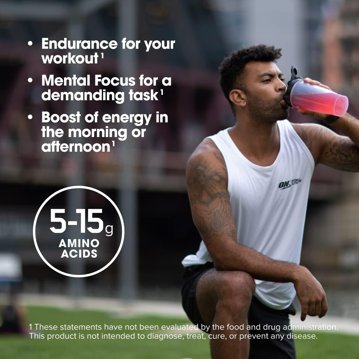 Amino Energy Pre-Workout Powder with Green Tea, BCAA, Amino Acids, Green Coffee Extract - Watermelon Flavor, 30 Servings - Keto Friendly