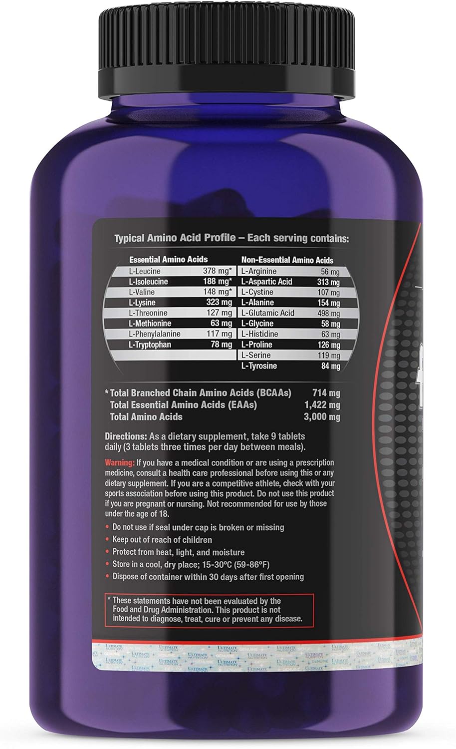 Amino Gold Tablets: Branch Chain Amino Acids for Muscle Building and Recovery, with Whey Protein Isolate - 250 Tablets