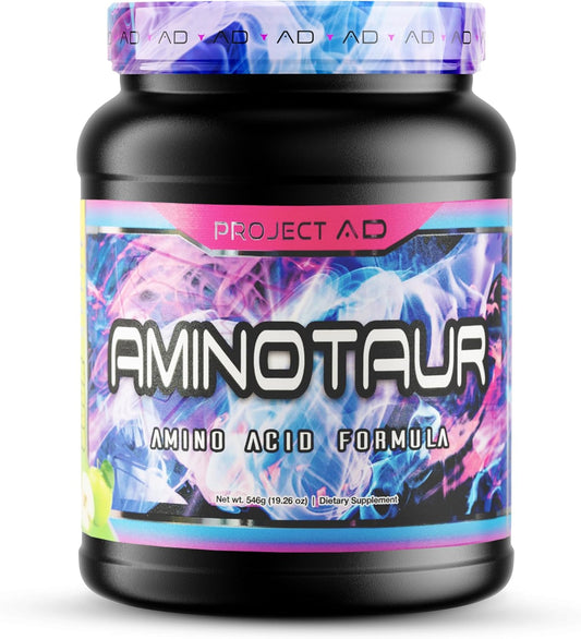 Aminotaur Energy Powder - BCAAs with Amino Acids, Pre Workout Supplement, Keto Friendly with Coffee Extract (Sour Apple)