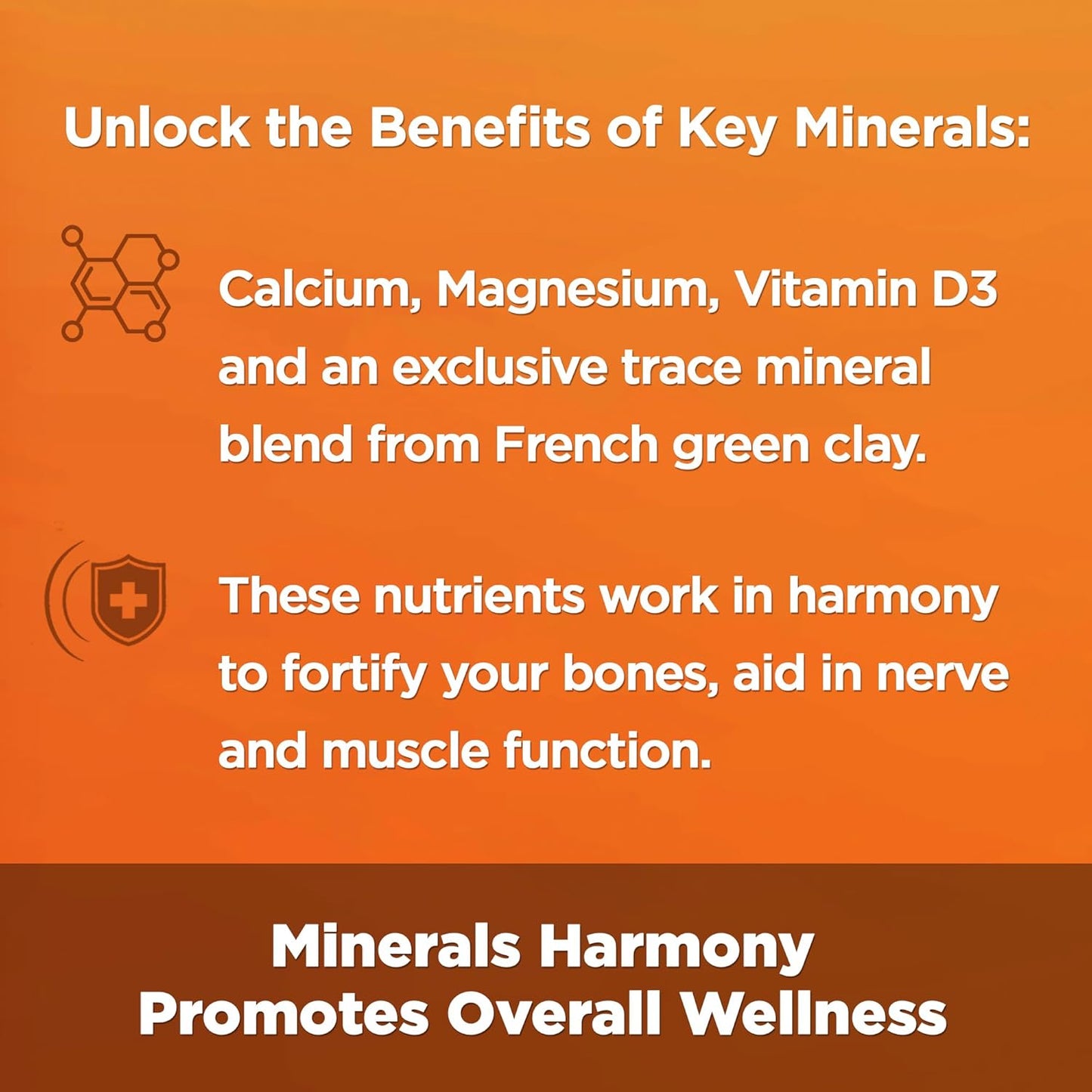 AMVILAB Bone Health Supplement with Calcium, Magnesium, and Vitamin D - 120 Count Bottle for Men & Women. Support Bone Density and Joint Health.