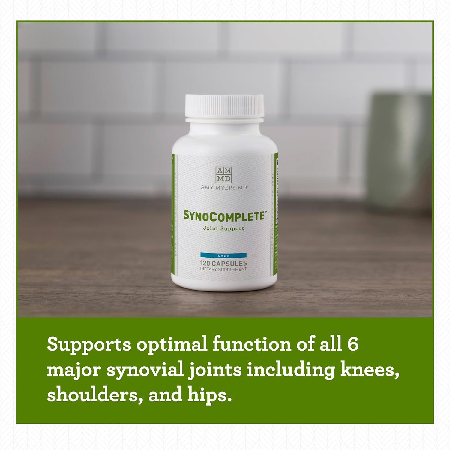 Amy Myers MD Dr Amy Myers SynoComplete Health Support Supplement - Glucosamine HCL + Chondroitin Turmeric - Contains Boswellia Serrata, BCM-95 Turmeric Extract, Hyaluronic Acid - 120 Capsules