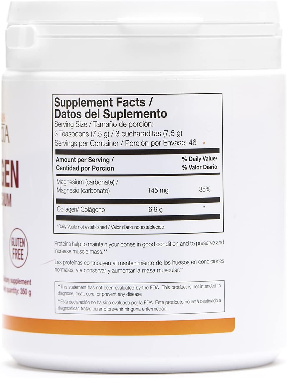 Ana María Lajusticia Collagen Powder with Magnesium and Vitamin C - Strawberry Flavour 350g | Promotes Healthy Skin, Hair, Nails, and Ligaments | Natural Energy Boost