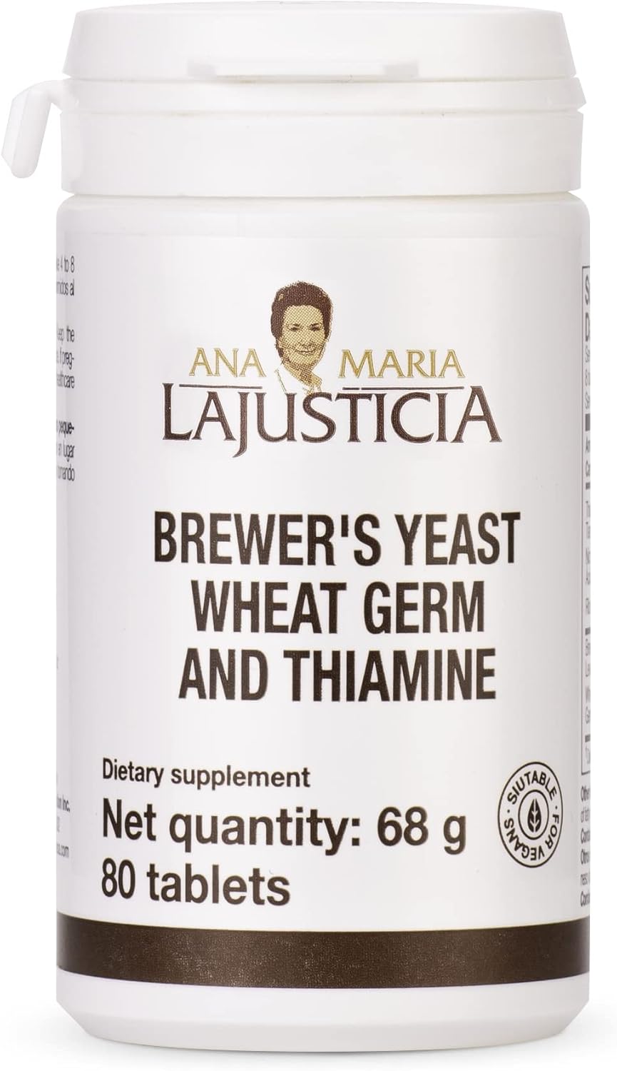 Ana Maria Lajusticia Brewer's Yeast Supplement - Vitamins for Heart Health & Digestion - 20 Day Pack, Sugar Free & Vegan