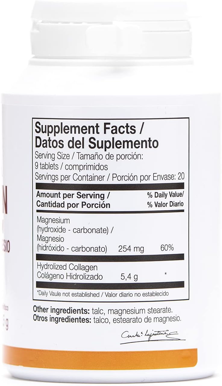 Ana Maria LaJusticia Collagen with Magnesium Tablets - Supports Health Teeth, Skin, and Bones - Boosts Energy - Gluten-Free - Skin Rejuvenation and Nervous System Support - Imported from Spain