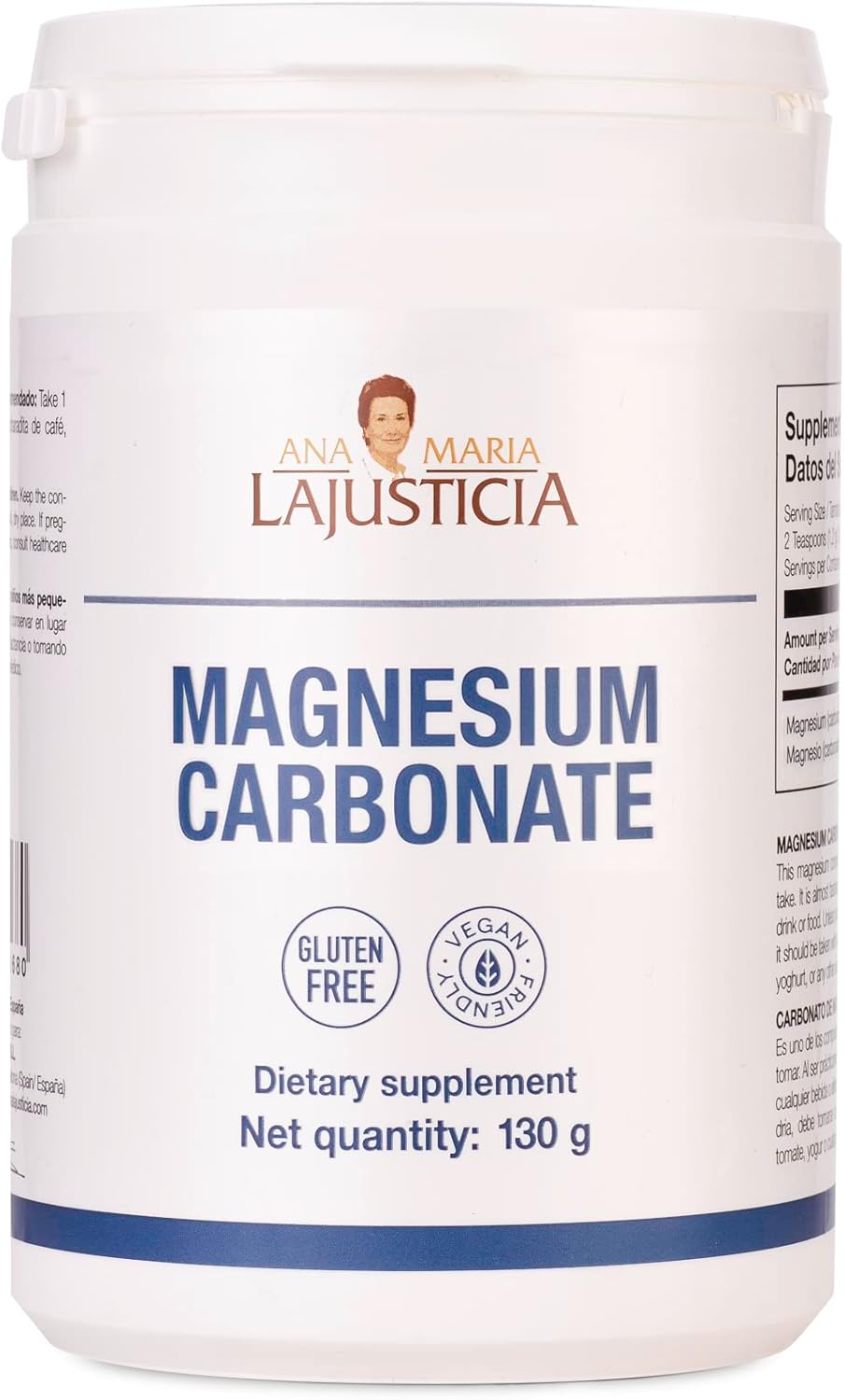 Ana Maria Lajusticia Magnesium Carbonate 130 - Essential Mineral Supplement for Body Health and Wellbeing