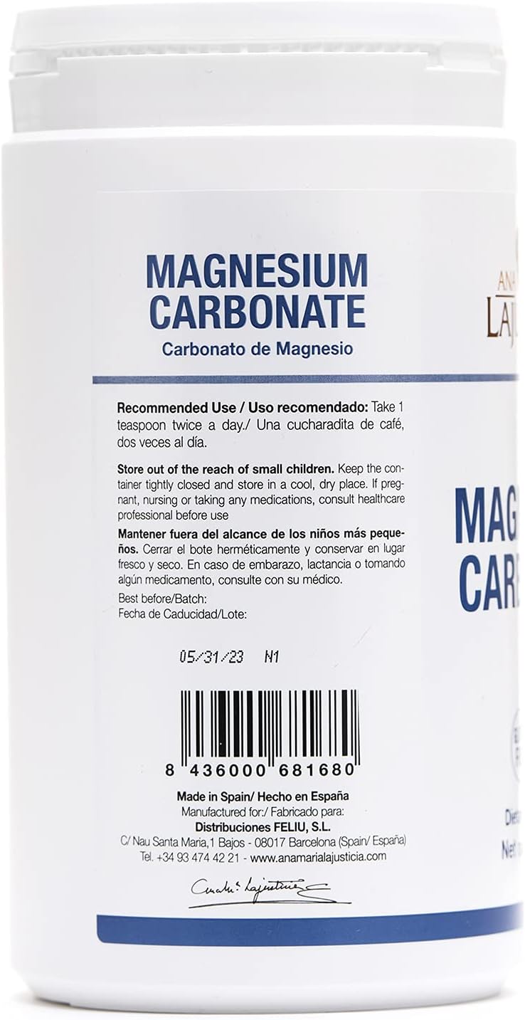 Ana Maria Lajusticia Magnesium Carbonate 130 - Essential Mineral Supplement for Body Health and Wellbeing
