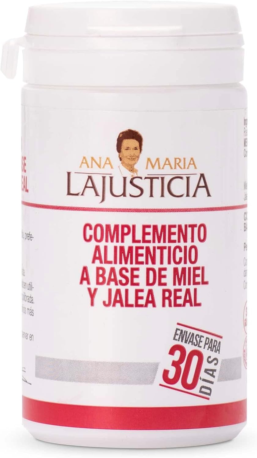 Ana Maria Lajusticia Royal Jelly with Honey 135g Supplement - Dairy & Gluten Free, Vegetarian Friendly for Vascular Health
