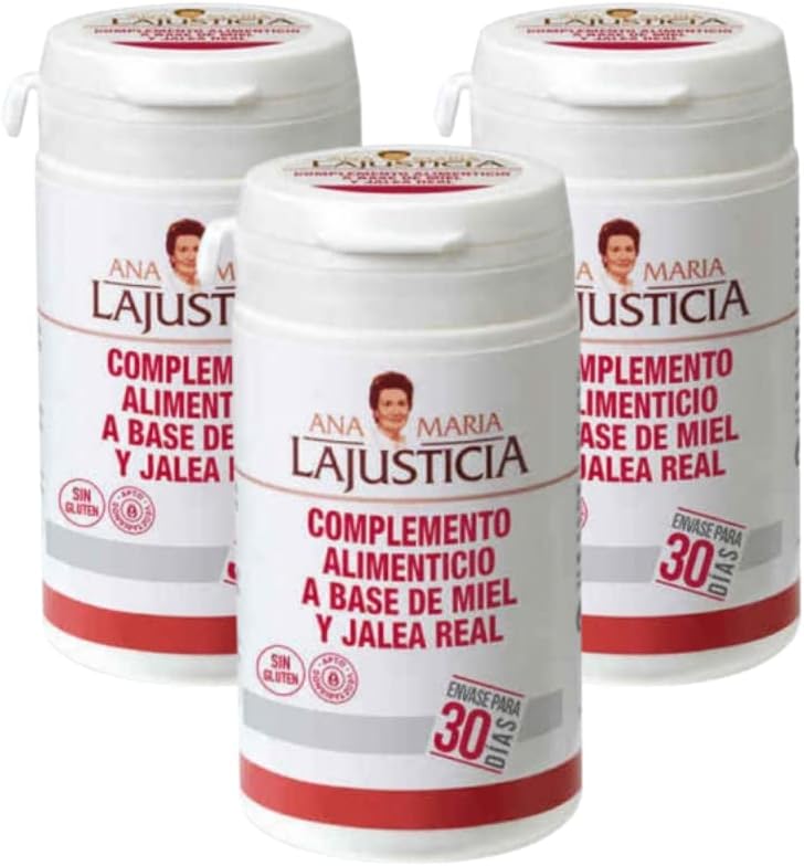 Ana Maria Lajusticia Royal Jelly with Honey 135g Supplement - Dairy & Gluten Free, Vegetarian Friendly for Vascular Health