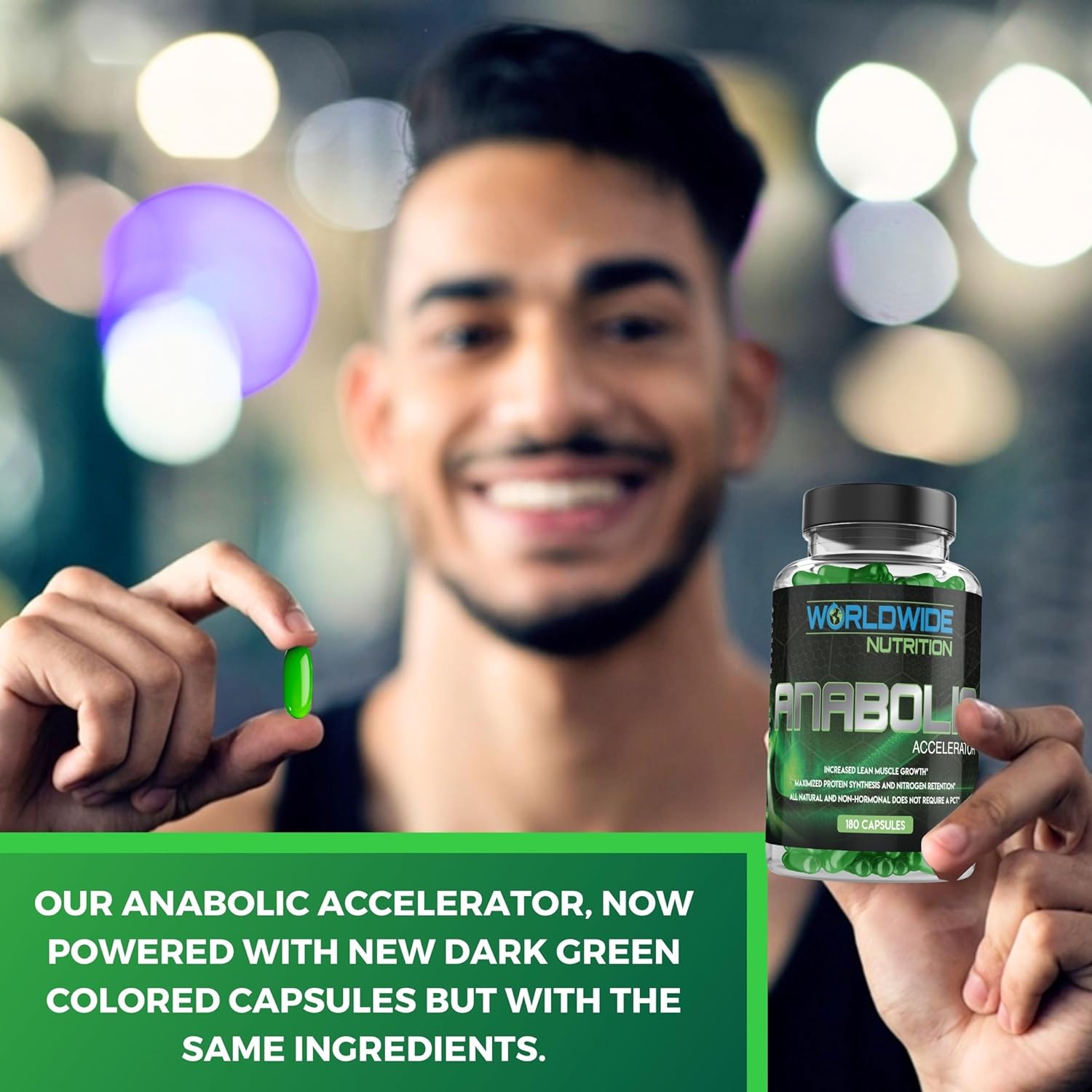 Anabolic Accelerator Vitamin Supplement for Men - Boost Growth, Strength & Energy - Muscle Builder & Cortisol Blocker - 180 Count