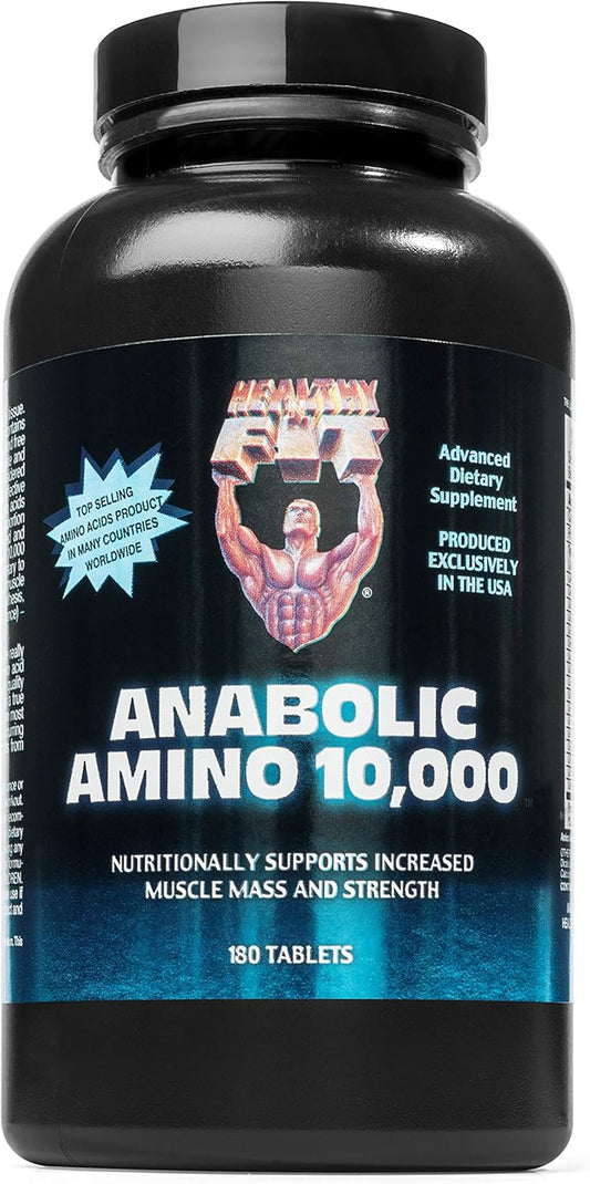 Anabolic Amino 10,000 Amino Acid Tablets - 180 Count - Hydrolyzed Egg & Whey - Fast Absorbing Formula