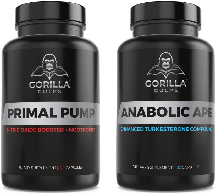 Anabolic Ape and Primal Pump Bundle by Gorilla Gulps for Maximum Performance and Muscle Growth