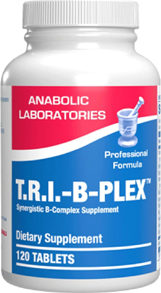 Anabolic Laboratories Time Release Super Vitamin B Complex - 60 Tablets for Heart, Brain, Eyes, Digestion, Nervous System, and Energy Levels - Complete B Complex Vitamins for Men and Women - T.R.I. B Plex Multivitamin
