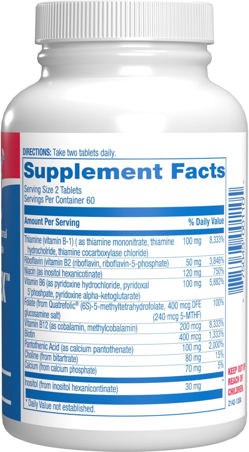 Anabolic Laboratories Time Release Super Vitamin B Complex - 60 Tablets for Heart, Brain, Eyes, Digestion, Nervous System, and Energy Levels - Complete B Complex Vitamins for Men and Women - T.R.I. B Plex Multivitamin