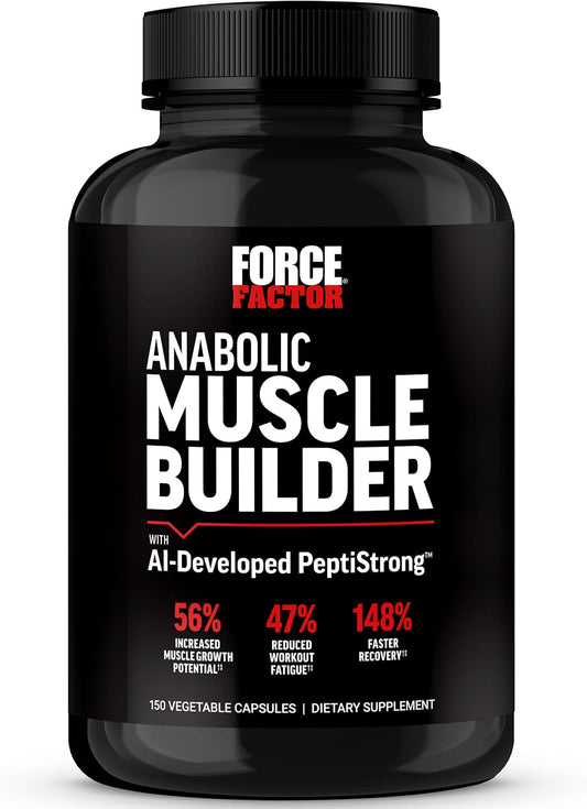 Anabolic Muscle Builder Supplements for Men, Supports Muscle, Strength, Recovery - 150 Capsules