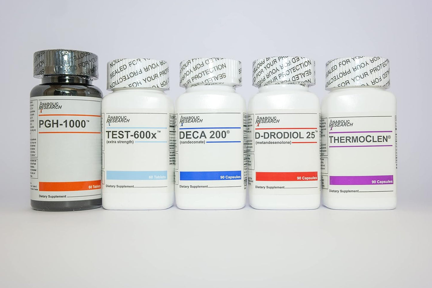Anabolic Research Growth Stack - 1 Month Supply - 5 Bottles - Boost Muscle Growth and Performance with PGH-1000, Test-600x, Deca 200, and More