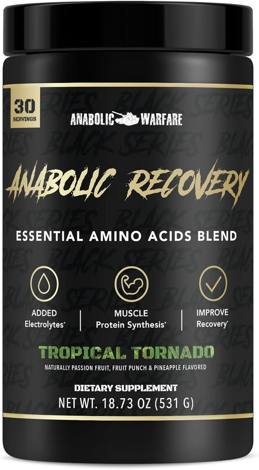 Anabolic Warfare Amino Acid Blend for Post-Workout Recovery & Muscle Building - Tropical Tornado Flavor, 30 Servings