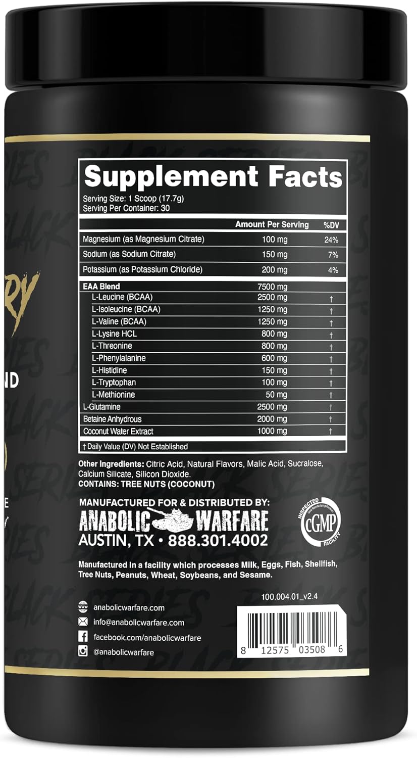 Anabolic Warfare Amino Acid Blend for Post-Workout Recovery & Muscle Building - Tropical Tornado Flavor, 30 Servings