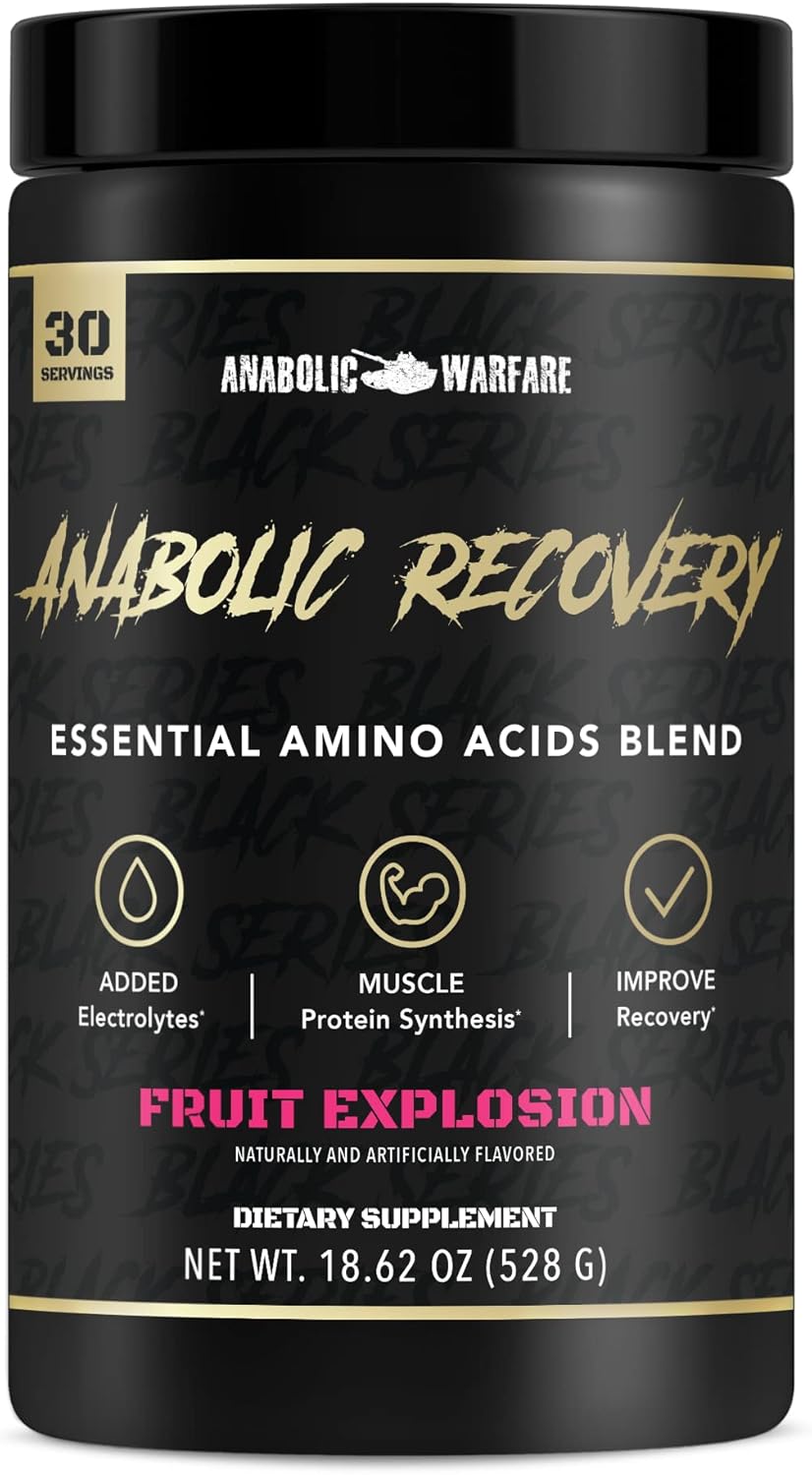 Anabolic Warfare Essential Amino Acid Blend for Post-Workout Recovery and Muscle Building - Fruit Explosion Flavor, 30 Servings