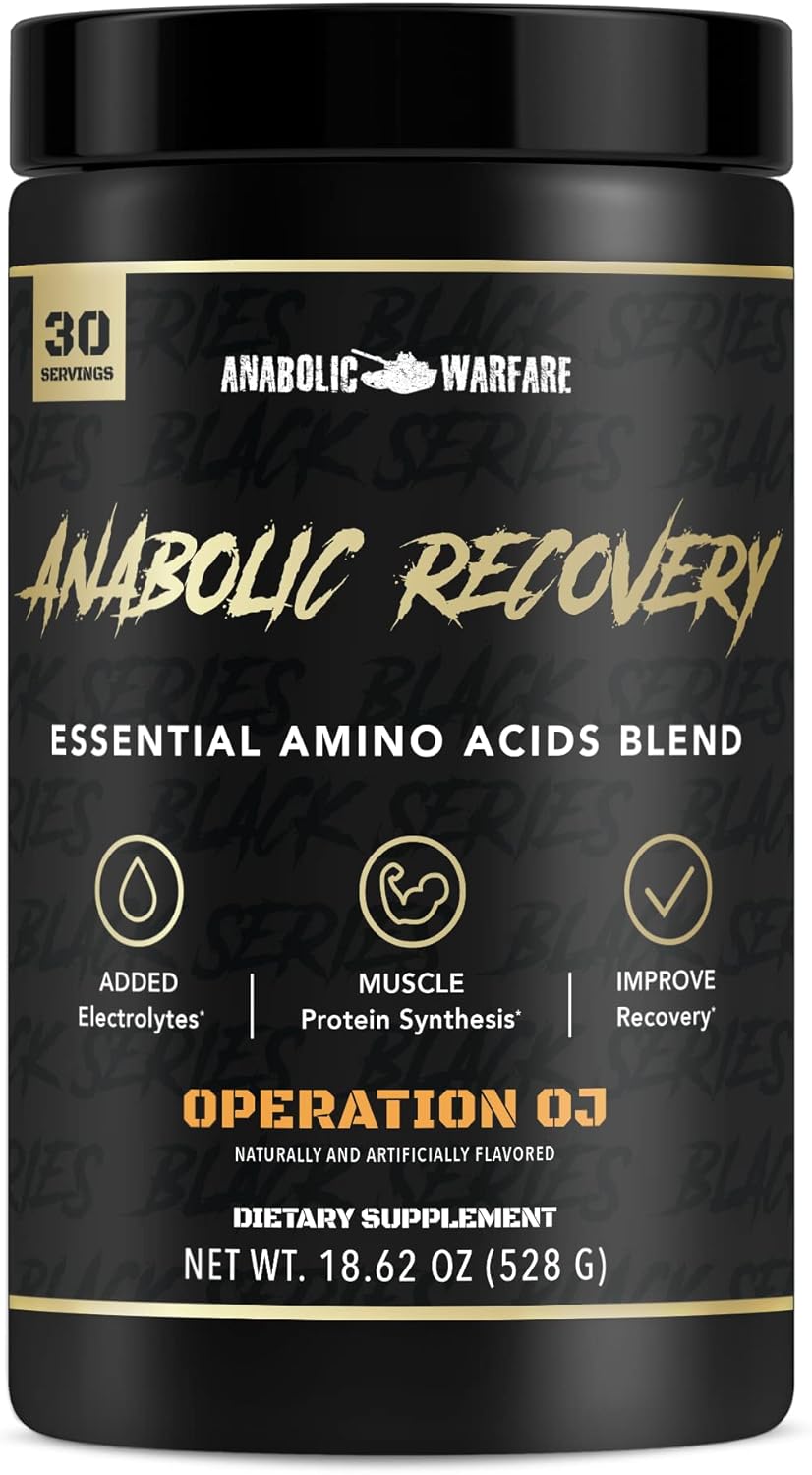 Anabolic Warfare Essential Amino Acid Blend for Post-Workout Recovery - Build Muscle & Hydrate with Premium Formula (Operation OJ, 30 Servings)