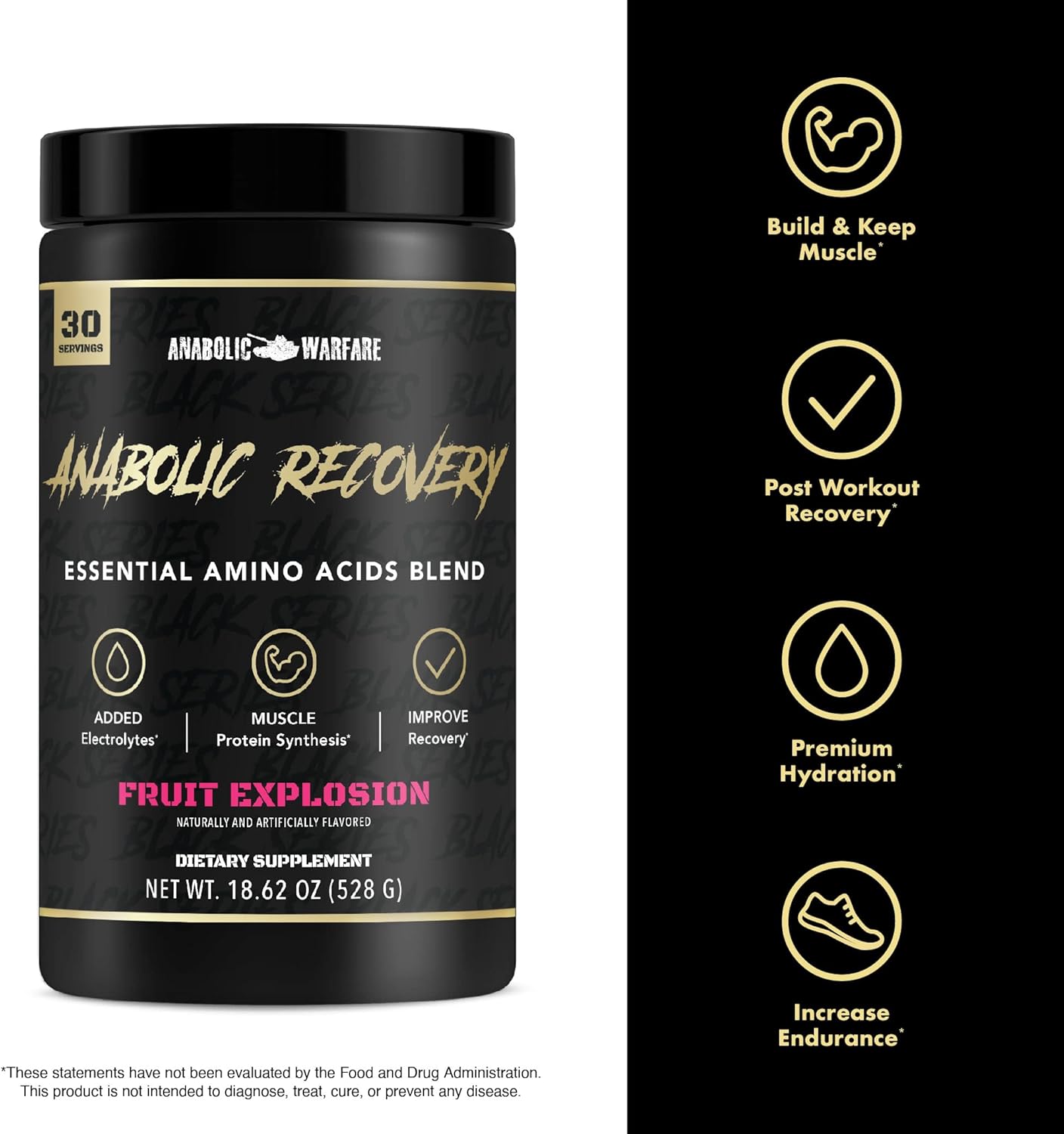 Anabolic Warfare Essential Amino Acid Blend for Post-Workout Recovery - Build Muscle & Hydrate with Premium Formula (Operation OJ, 30 Servings)
