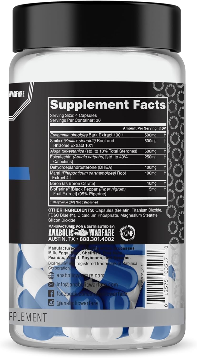 Anabolic Warfare Project Bulk: Mass Building Formula for Protein Synthesis, Strength, and Muscle Definition with Botanical Ingredients