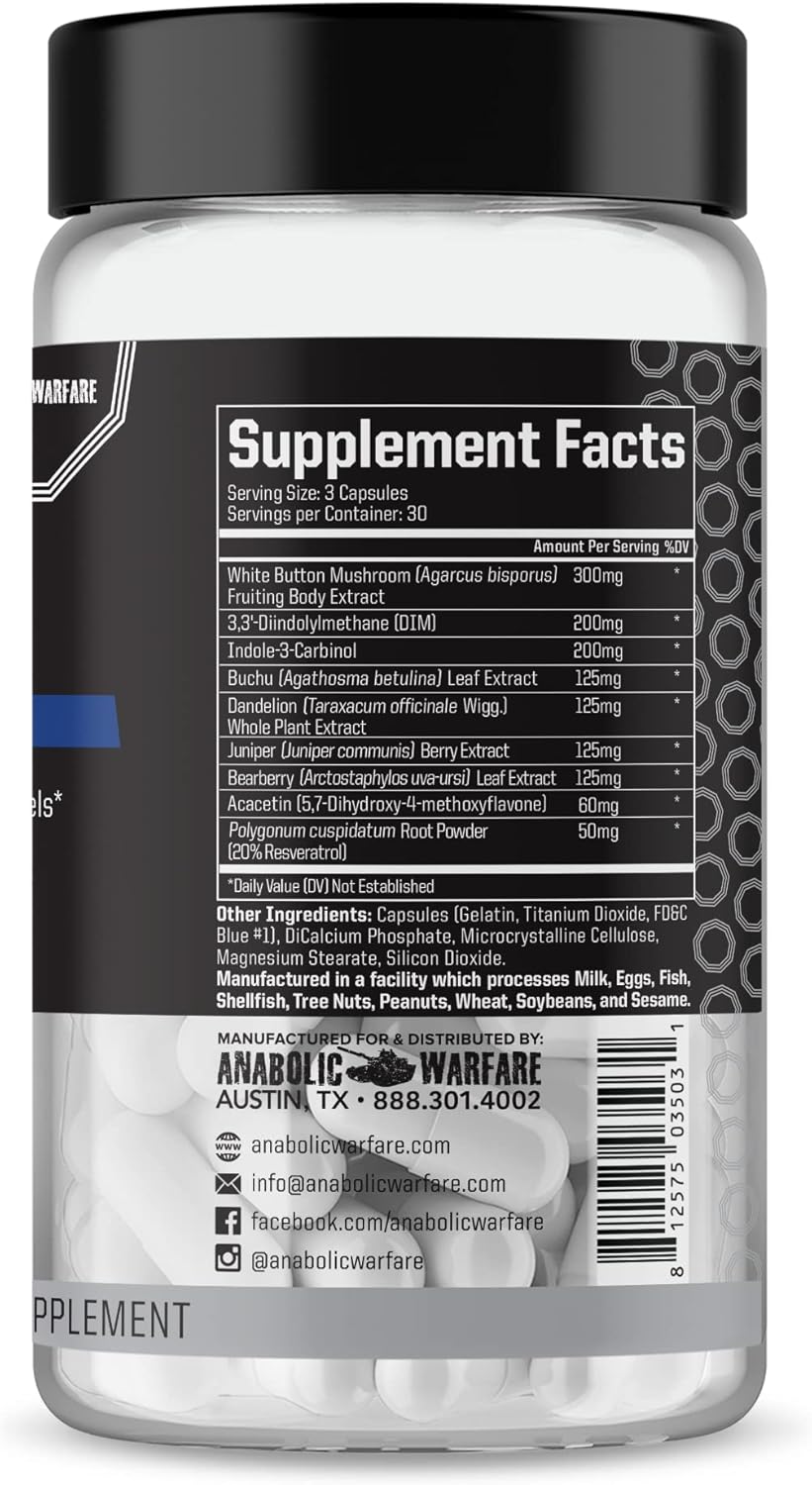 Anabolic Warfare Project Shred Supplement - Control Cortisol & Water Retention, Body Recomposition Formula with Botanicals