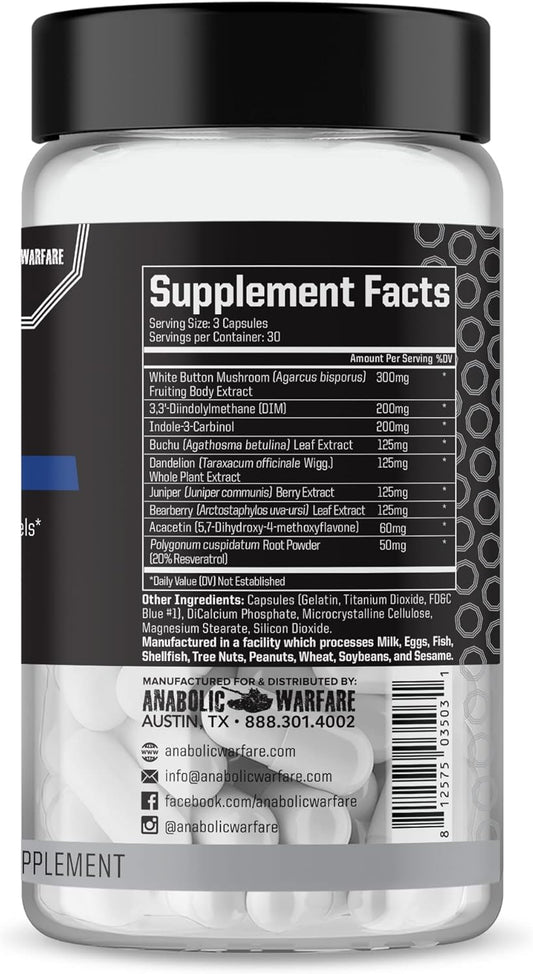 Anabolic Warfare Project Shred Supplement - Control Cortisol & Water Retention, Body Recomposition Formula with Botanicals