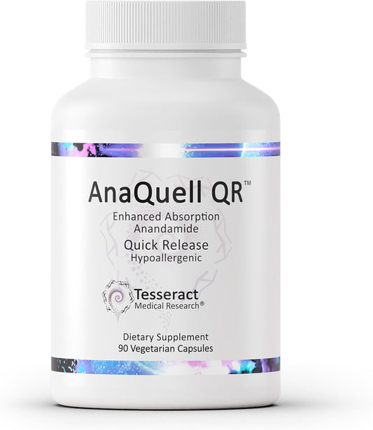 AnaQuell QR Stress Relief & Mood Support Supplement with L Citrulline & Anandamide, 90 V-Caps - Manage Anxiousness Fast