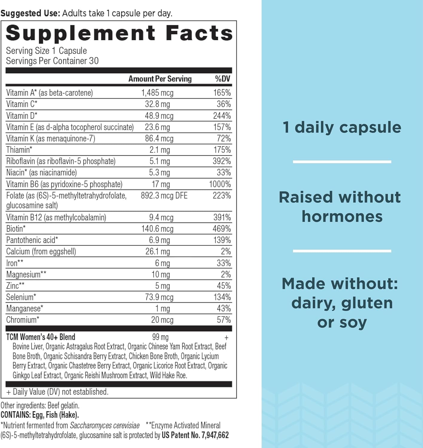 Ancient Multi Women's 40+ Once Daily Vitamin with Vitamin B, C, K2, Folate, Iron - Supports Bone Health - 30ct