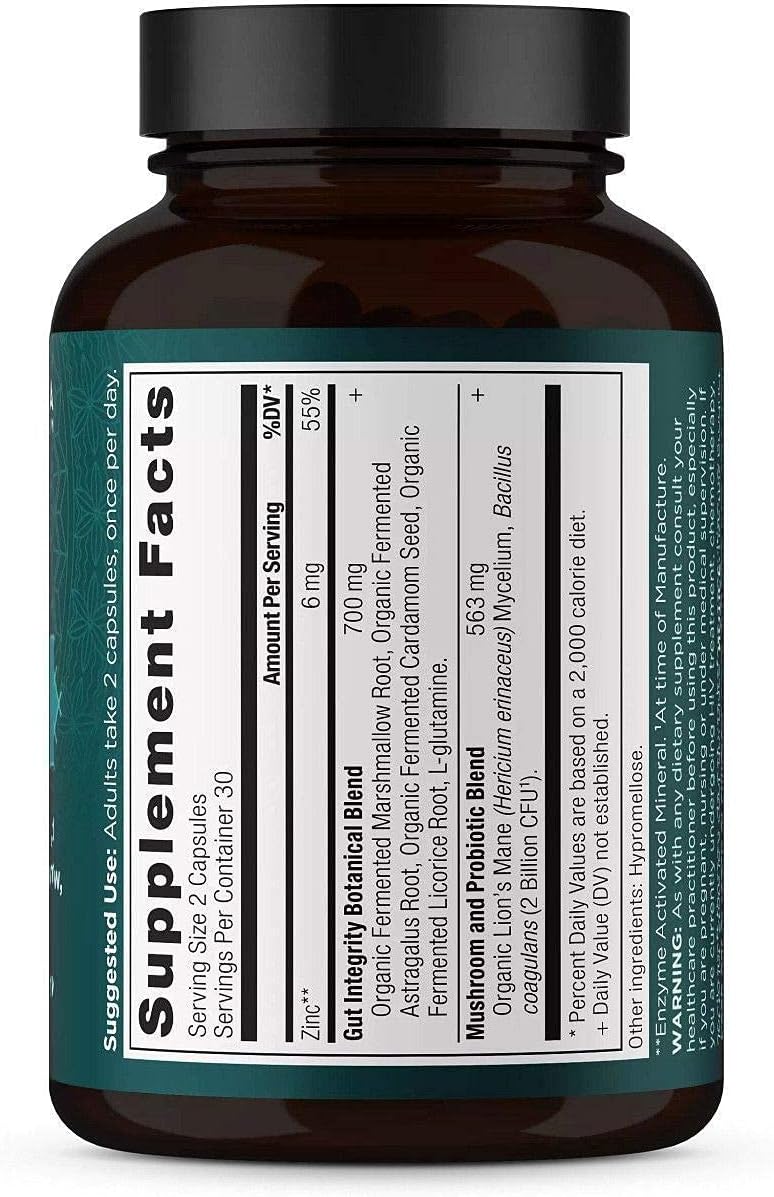 Ancient Nutrition Gut Health Supplement Capsules - 60 ct with Licorice Root, Astragalus, Marshmallow, L-Glutamine - Gluten Free, Paleo, Keto Friendly