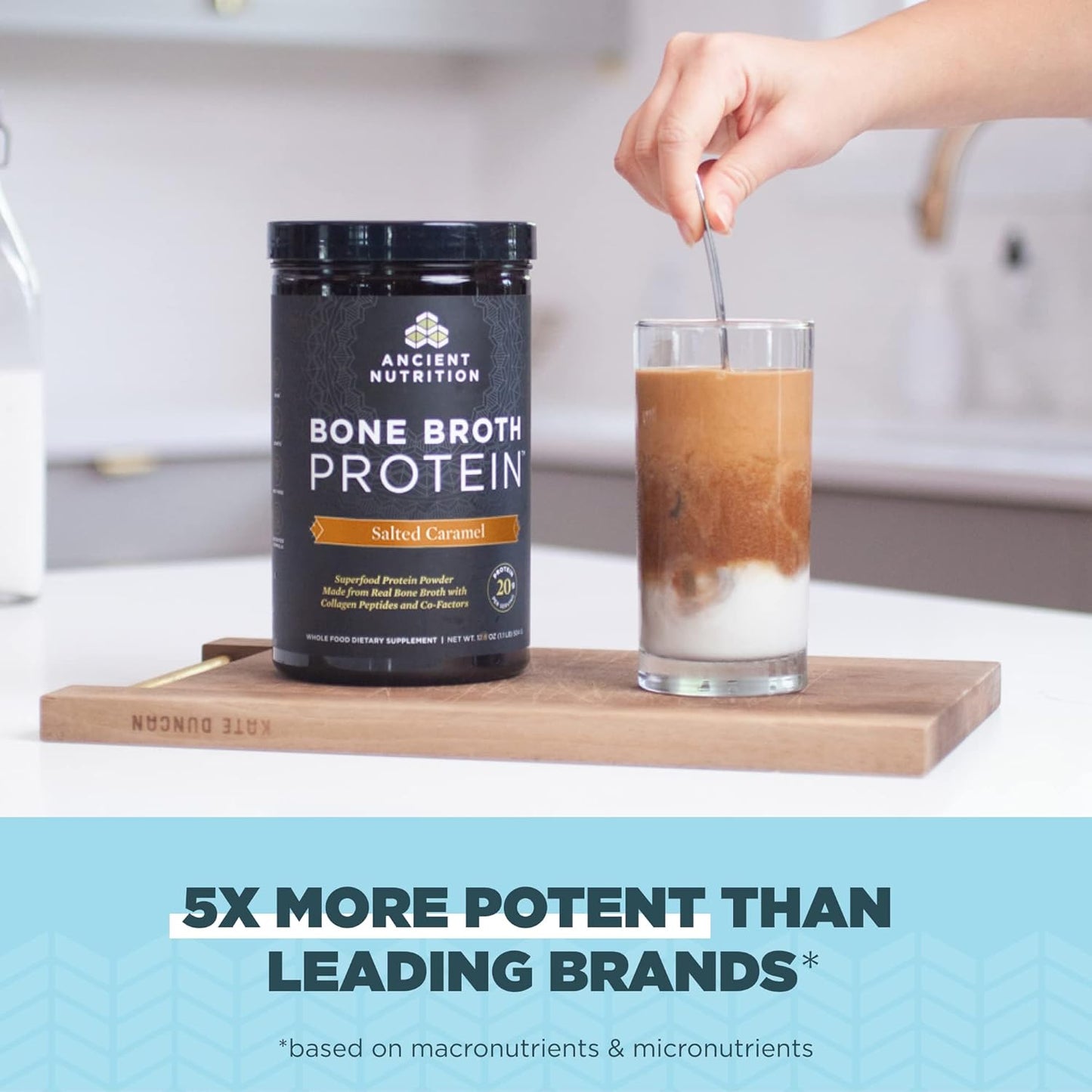 Ancient Nutrition Salted Caramel Bone Broth Protein Powder - 19g Protein, Supports Healthy Skin, Gut & Joints, Gluten-Free, Paleo & Keto Friendly - 20 Servings
