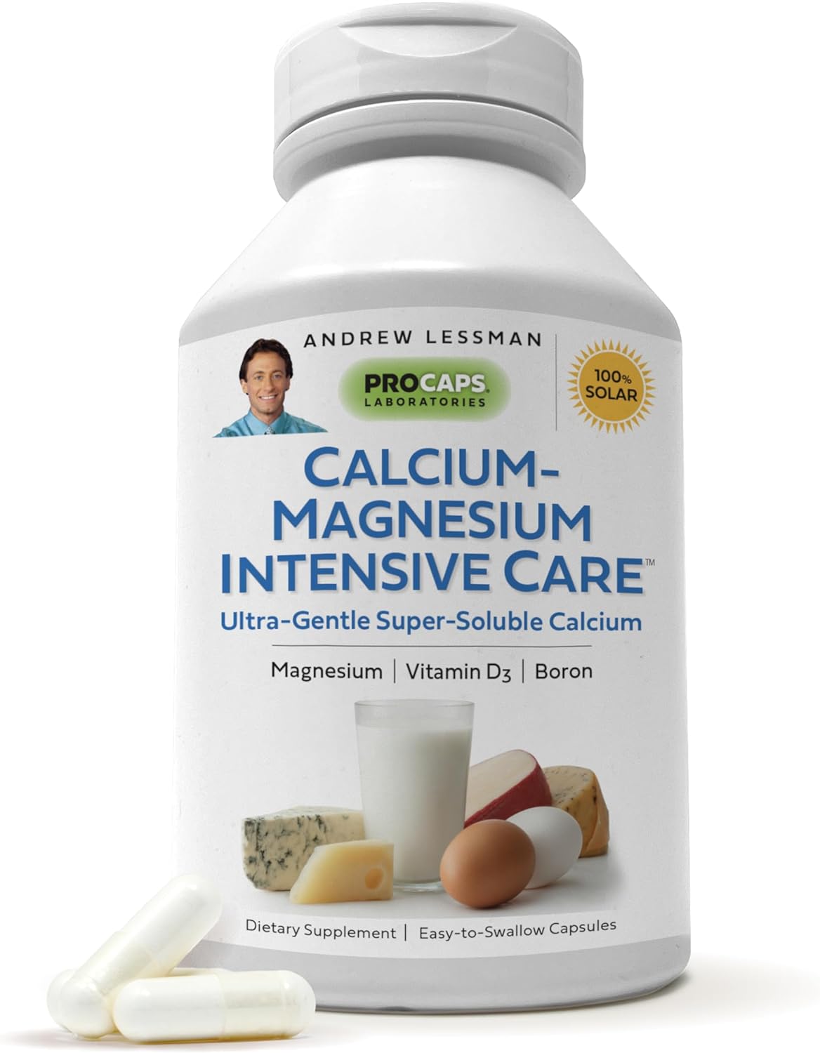 Andrew Lessman Calcium Magnesium Intensive Care Capsules - Essential Bone Health Support with Easy-to-Swallow Super Soluble Powder. Gentle on Sensitive Stomachs.