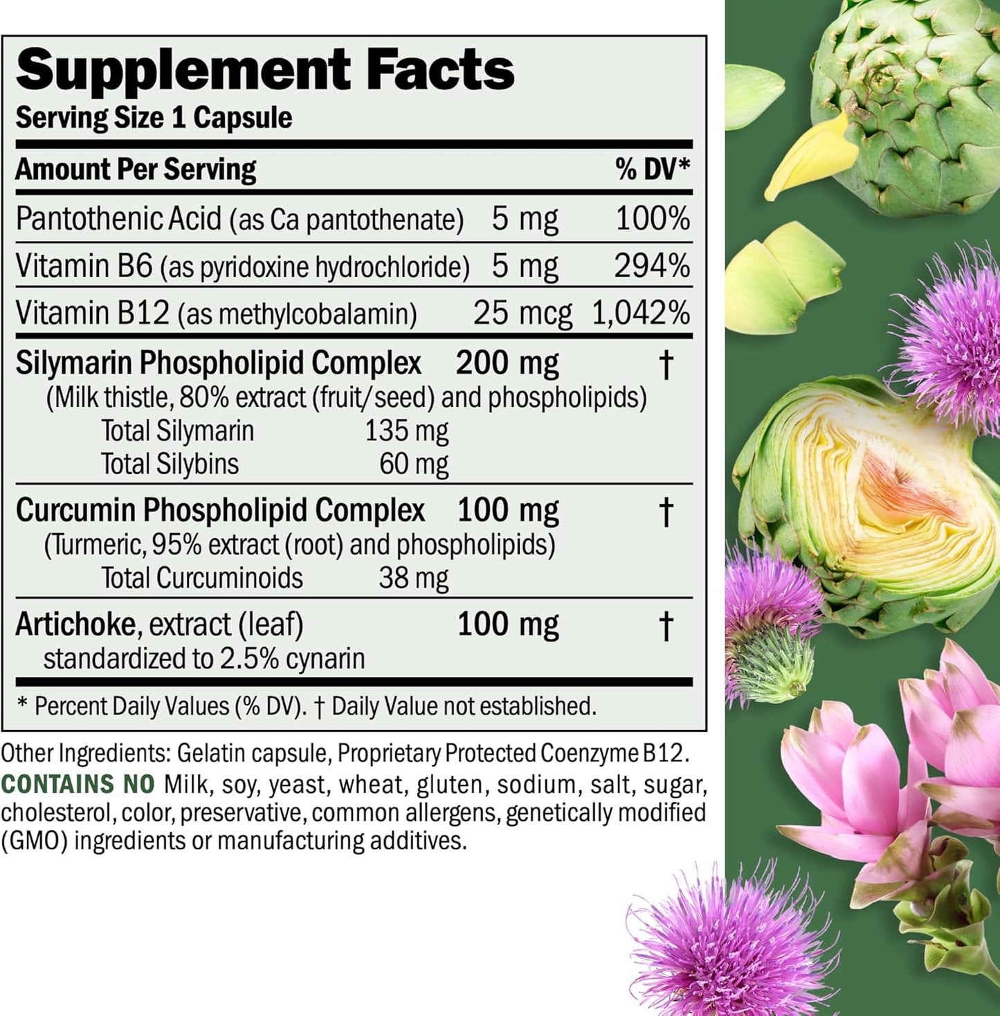 Andrew Lessman Liver Antioxidant Formula - 60 Capsules for Liver Health with Milk Thistle, Turmeric, and Artichoke Extracts
